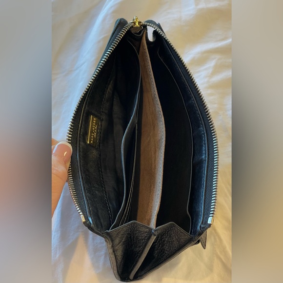 Marc Jacobs Super Soft Black Leather Wallet Multi Pocket Compartments - Picture 7 of 15